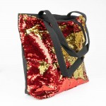 Geantă de cumpărături sau plaja MollyLac cu paiete  Cod 75247 cu fermoar